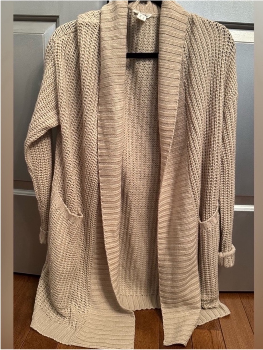 Long knit cardigan